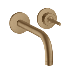 hansgrohe AXOR Uno med pin-greb og push-open bundventil - Indbygning - B�rstet bronze