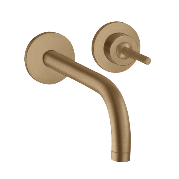 hansgrohe AXOR Uno med pin-greb og push-open bundventil - Indbygning - B�rstet bronze