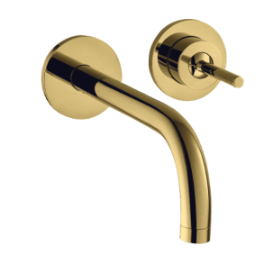 hansgrohe AXOR Uno med pin-greb og push-open bundventil - Indbygning - Poleret guld-optik