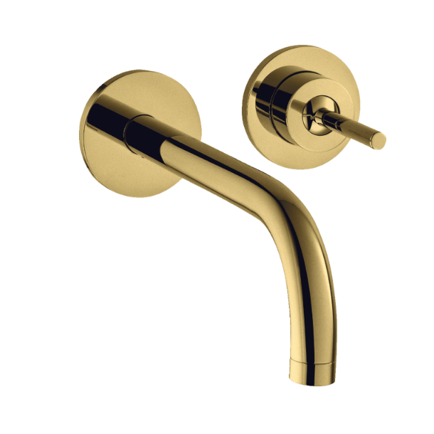 hansgrohe AXOR Uno med pin-greb og push-open bundventil - Indbygning - Poleret guld-optik