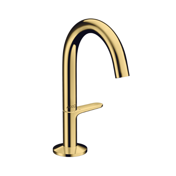 hansgrohe AXOR One Select 140 med push-open bundventil - Poleret guld-optik