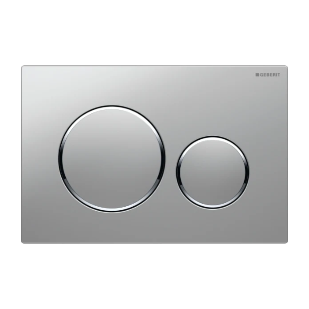 Geberit Sigma 20 Round betjeningsplade - Mat krom/krom (easy-to-clean)