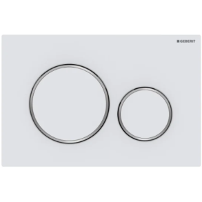 Geberit Sigma 20 Round betjeningsplade - Mat hvid/krom (easy-to-clean)