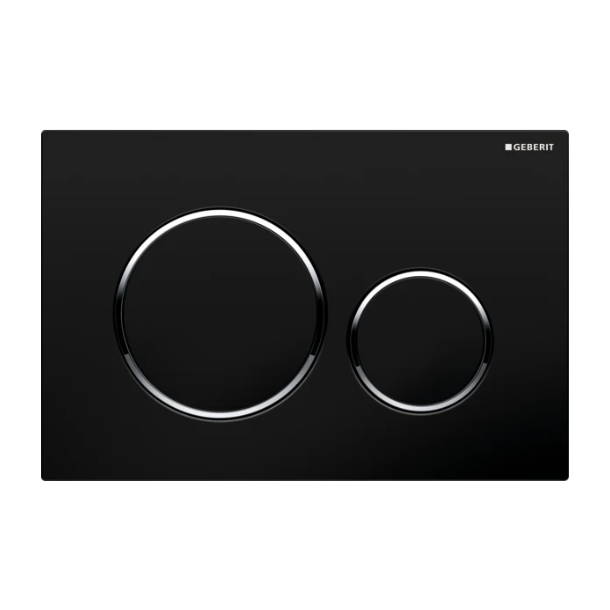 Geberit Sigma 20 Round betjeningsplade - Sort/krom