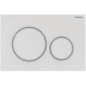 Geberit Sigma 20 Round betjeningsplade - Mat hvid/hvid (easy-to-clean)