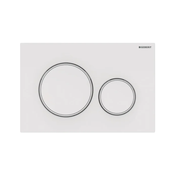 Geberit Sigma 20 Round betjeningsplade - Hvid/mat hvid