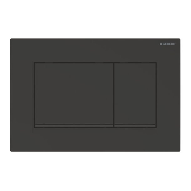 Geberit Sigma 20 Square betjeningsplade - Mat sort/sort (easy-to-clean)