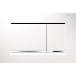 Geberit Sigma 20 Square betjeningsplade - Hvid/krom