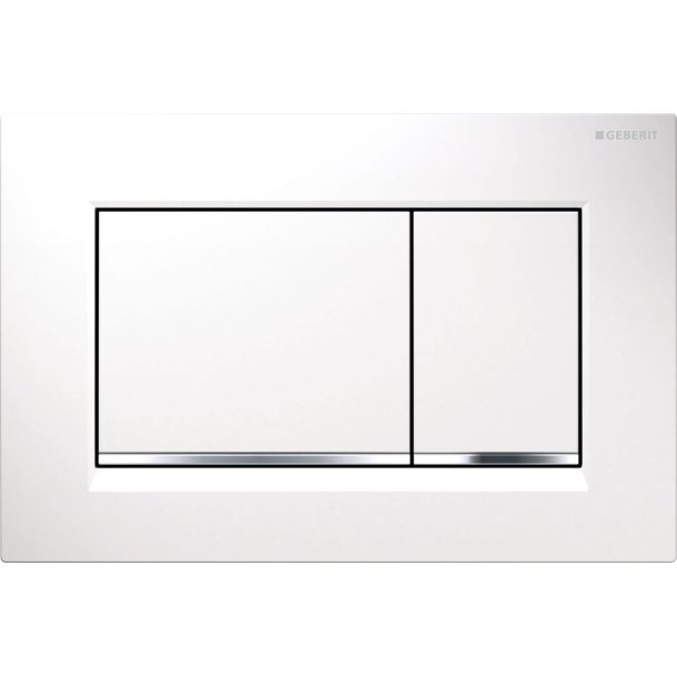Geberit Sigma 20 Square betjeningsplade - Hvid/krom