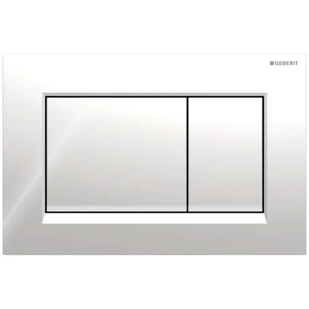Geberit Sigma 20 Square betjeningsplade - Krom/mat krom