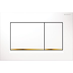 Geberit Sigma 20 Square betjeningsplade - Hvid/guld