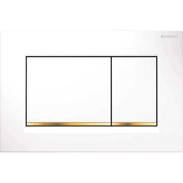 Geberit Sigma 20 Square betjeningsplade - Hvid/guld