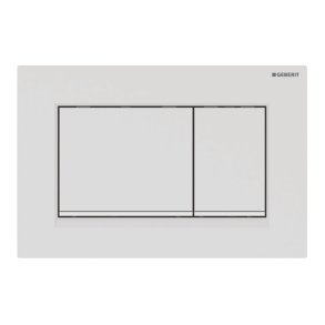 Geberit Sigma 20 Square betjeningsplade - Mat hvid/hvid (easy-to-clean)