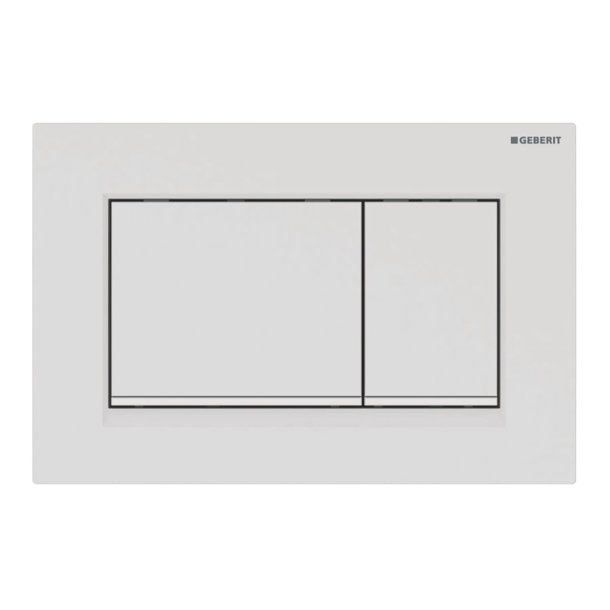 Geberit Sigma 20 Square betjeningsplade - Mat hvid/hvid (easy-to-clean)