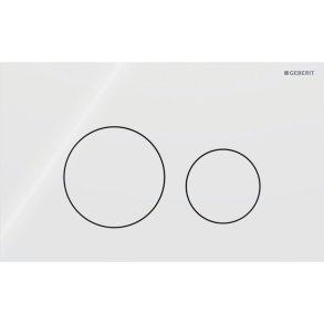 Geberit Sigma 40 Round betjeningsplade - Hvid/glas blank (easy-to-clean)