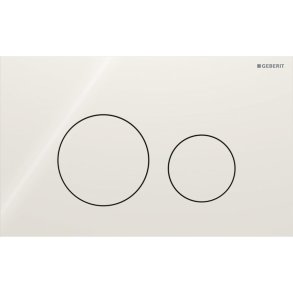 Geberit Sigma 40 Round betjeningsplade - Sandgr�/glas blank