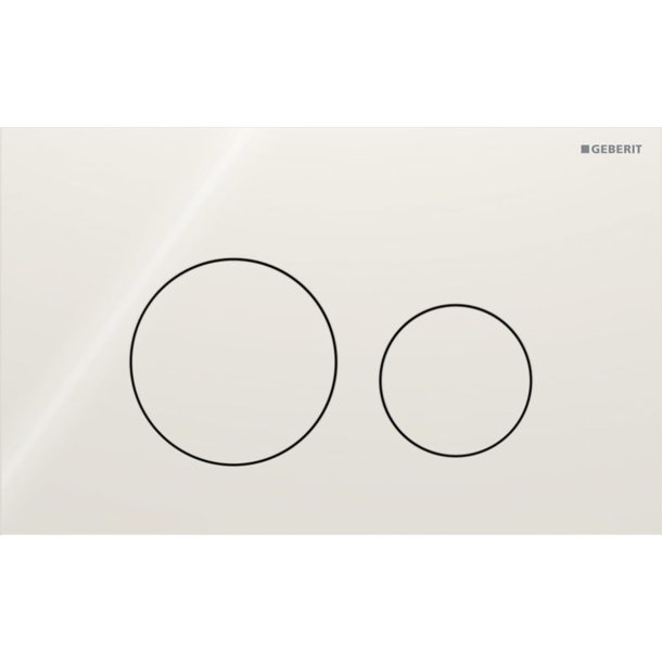 Geberit Sigma 40 Round betjeningsplade - Sandgr�/glas blank