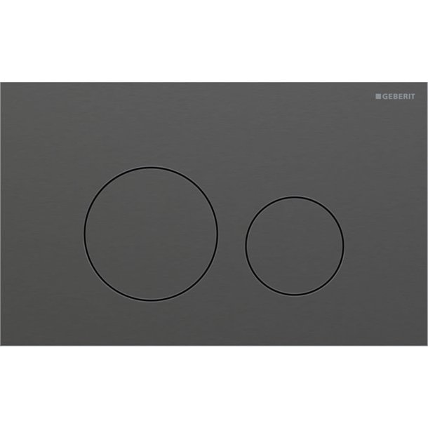 Geberit Sigma 40 Round betjeningsplade - Sort krom/b�rstet (easy-to-clean)