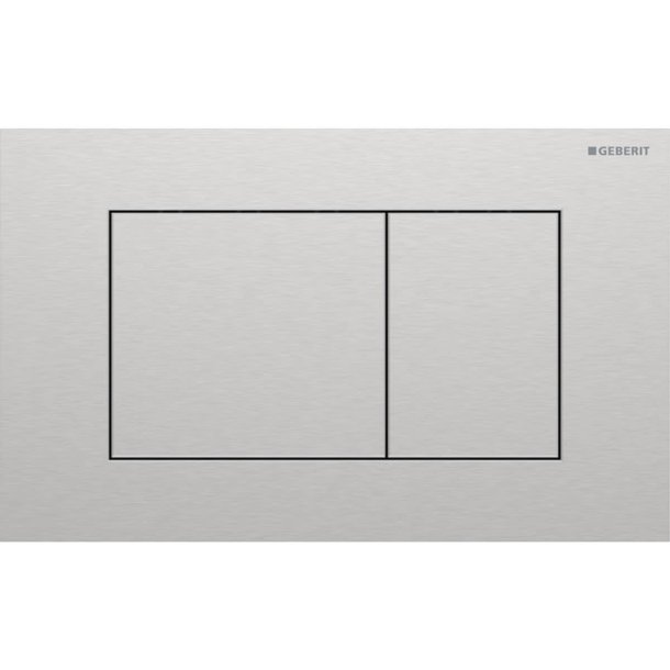 Geberit Sigma 40 Square betjeningsplade - B�rstet st�l (easy-to-clean)
