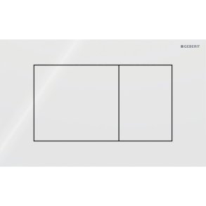 Geberit Sigma 40 Square betjeningsplade - Hvid/glas blank (easy-to-clean)