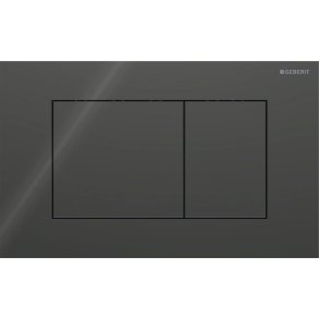 Geberit Sigma 40 Square betjeningsplade - Sort/glas blank (easy-to-clean)