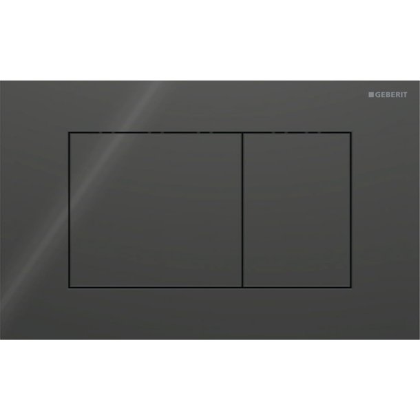 Geberit Sigma 40 Square betjeningsplade - Sort/glas blank (easy-to-clean)