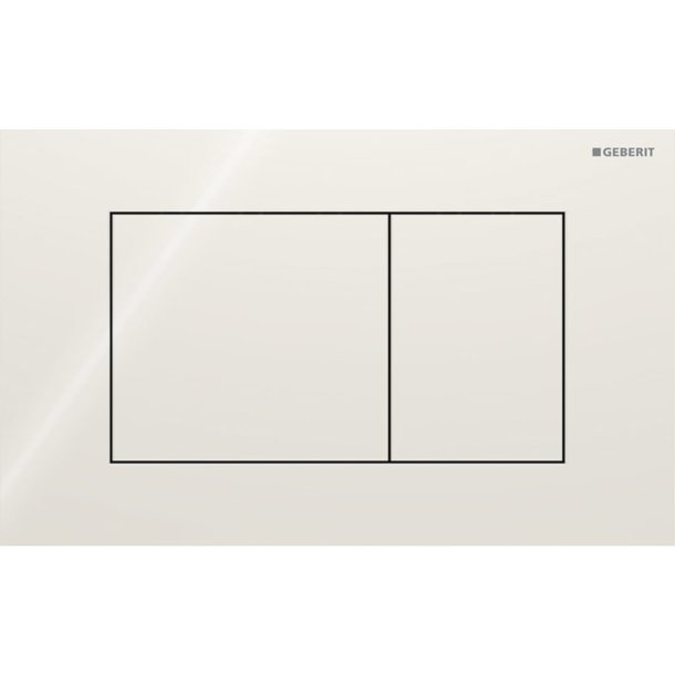 Geberit Sigma 40 Square betjeningsplade - Sandgr�/glas blank