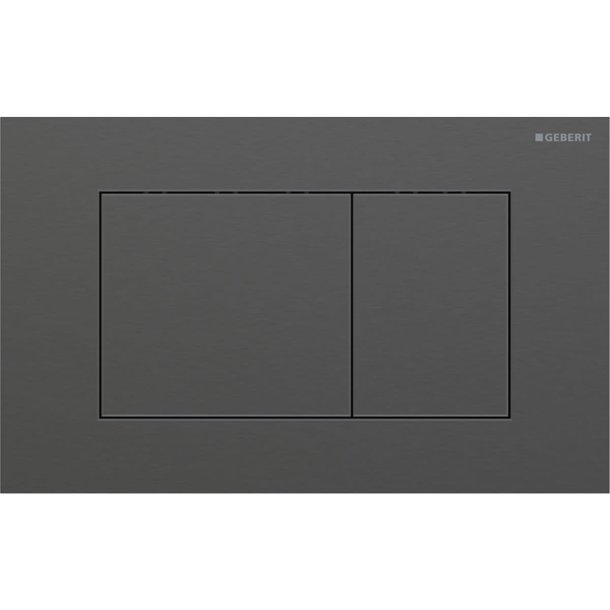 Geberit Sigma 40 Square betjeningsplade - Sort krom/b�rstet (easy-to-clean)