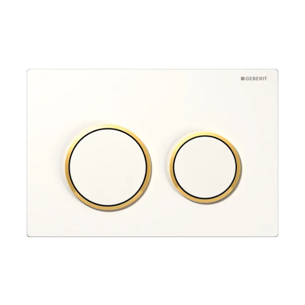 Geberit Omega 20 betjeningsplade - Hvid/guld