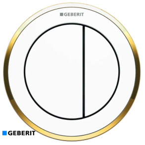 Geberit Omega Remote 10 pneumatisk trykknap - Hvid/guld