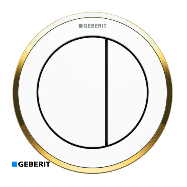 Geberit Omega Remote 10 pneumatisk trykknap - Hvid/guld
