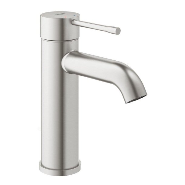 GROHE Essence h�ndvaskarmatur med push-open bundventil - Supersteel