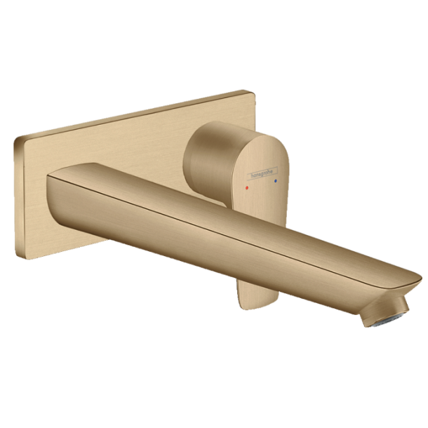 hansgrohe Talis E med push-open bundventil - Indbygning - B�rstet bronze