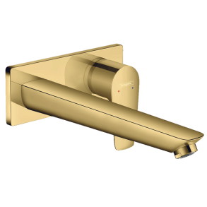 hansgrohe Talis E med push-open bundventil - Indbygning - Poleret guld-optik