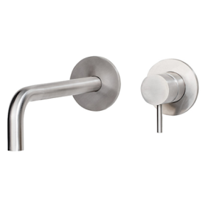 QTOO Circle med push-open bundventil - Indbygning - B�rstet rustfri st�l