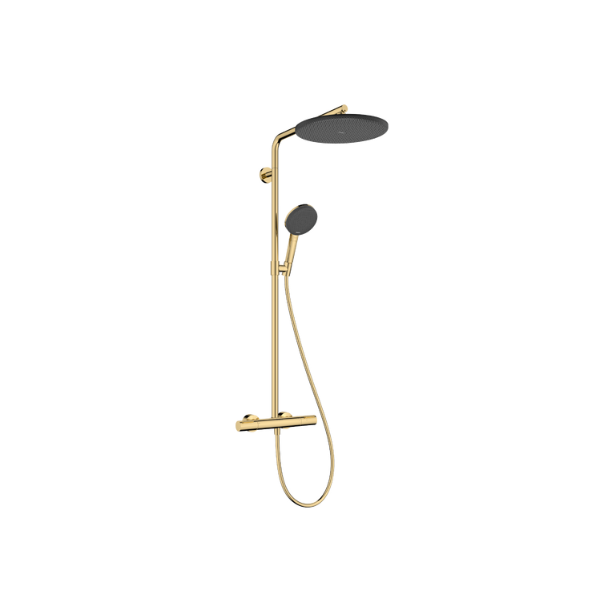 hansgrohe Raindance Alive S Puro Showerpipe 300 EcoSmart - Poleret guld-optik