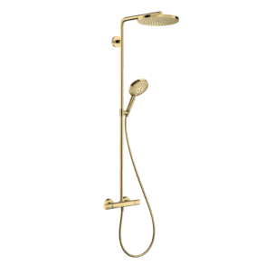 hansgrohe Raindance Select S Showerpipe 240 PowderRain - 16 l/min - Poleret guld-optik