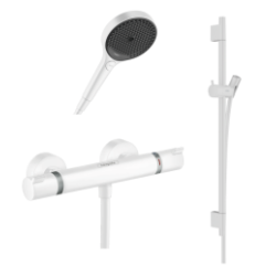 hansgrohe Ecostat brusetermostat inkl. brusestang, slange og h�ndbruser