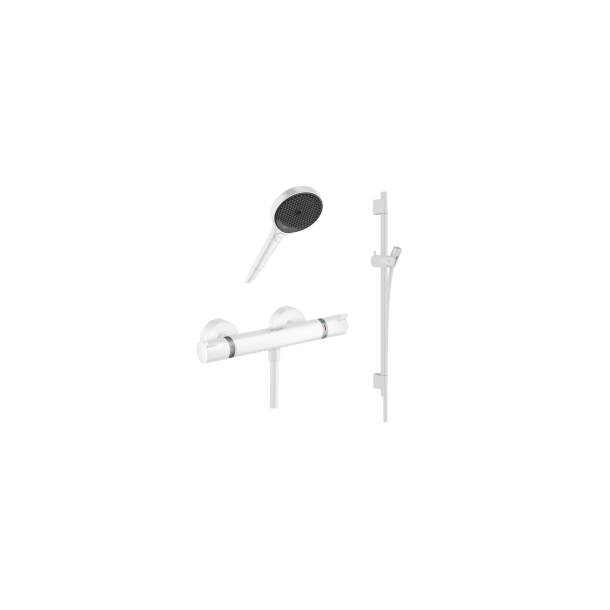 hansgrohe Ecostat brusetermostat inkl. brusestang, slange og h�ndbruser