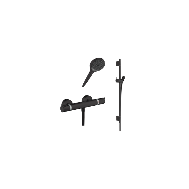hansgrohe Ecostat Comfort brusetermostat inkl. brusestang, slange og hndbruser