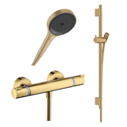 hansgrohe Ecostat Comfort brusetermostat inkl. brusestang, slange og h�ndbruser