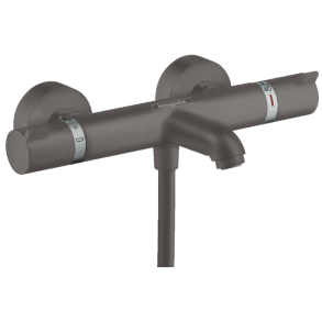 hansgrohe Ecostat Comfort kar-/brusetermostat med bruser, holder og slange - B�rstet sort krom