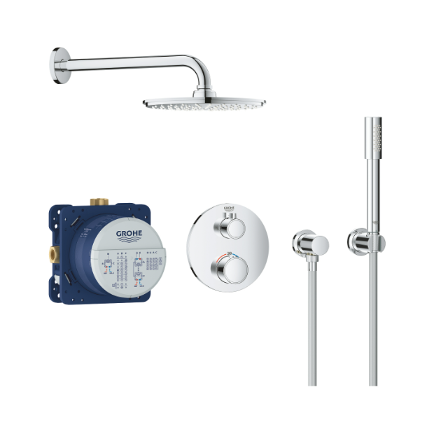 GROHE Grohtherm sampak med RainShower Cosmopolitan 210 (krom)
