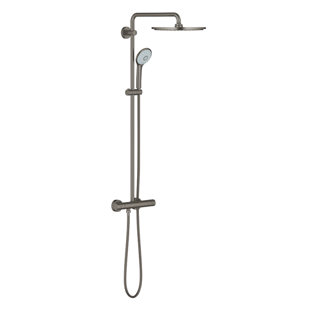 GROHE Euphoria 310 brusesystem med termostat til v�gmontering - B�rstet hard graphite
