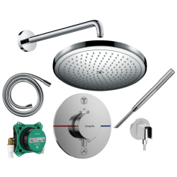 hansgrohe Croma �280 med ShowerSelect Comfort S og Pulsify S stavbruser