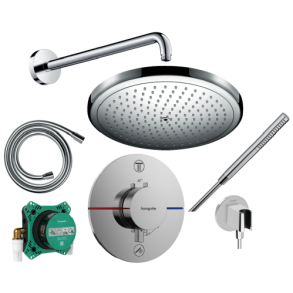 hansgrohe Croma �280 med ShowerSelect Comfort S og Pulsify S stavbruser