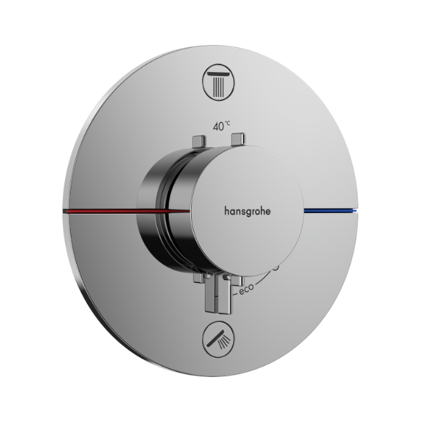 hansgrohe Croma 280 med ShowerSelect Comfort S og Pulsify S stavbruser - Indbygning - Krom