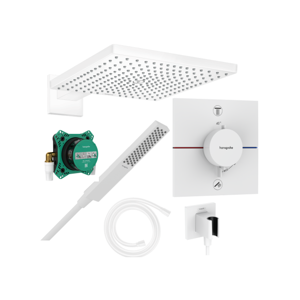 hansgrohe ShowerSelect Comfort E, Raindance E 300 og Pulsify E - Indbygning - Mathvid