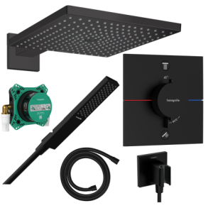 hansgrohe ShowerSelect Comfort E, Raindance E 300 og Pulsify E - Indbygning - Matsort