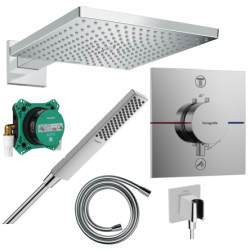 hansgrohe Raindance E300 med ShowerSelect Comfort E og Pulsify E stavbruser
